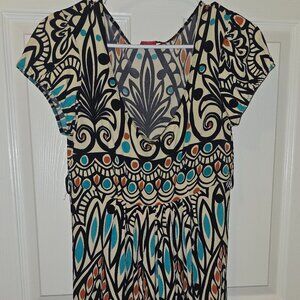 Fun pattern knee high dress